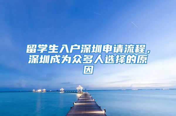 留學(xué)生入戶深圳申請流程，深圳成為眾多人選擇的原因