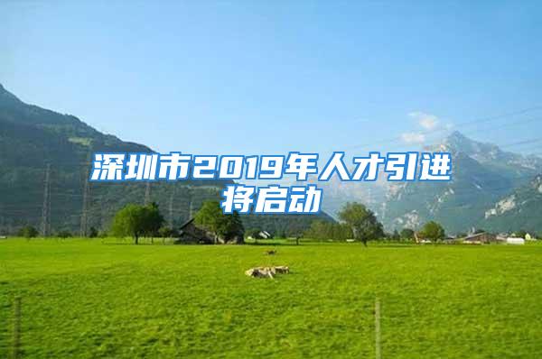 深圳市2019年人才引進將啟動