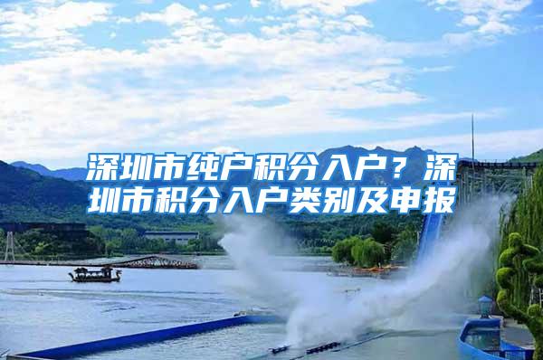 深圳市純戶積分入戶？深圳市積分入戶類別及申報