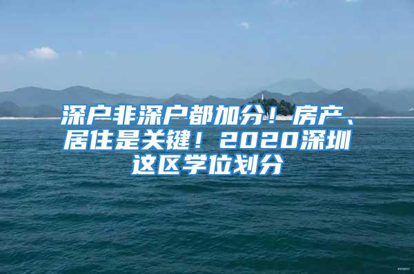 深戶非深戶都加分！房產(chǎn)、居住是關(guān)鍵！2020深圳這區(qū)學(xué)位劃分