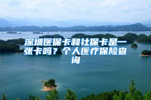 深圳醫(yī)保卡和社?？ㄊ且粡埧▎?？個(gè)人醫(yī)療保險(xiǎn)查詢(xún)