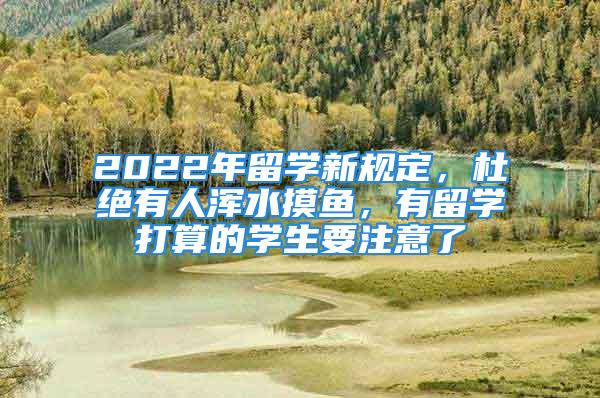 2022年留學(xué)新規(guī)定，杜絕有人渾水摸魚，有留學(xué)打算的學(xué)生要注意了