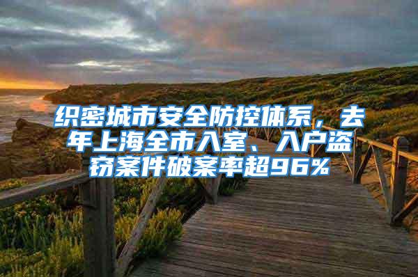 織密城市安全防控體系，去年上海全市入室、入戶盜竊案件破案率超96%