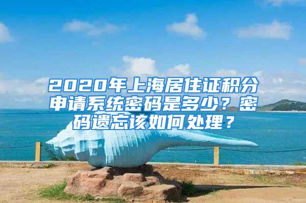 2020年上海居住證積分申請(qǐng)系統(tǒng)密碼是多少？密碼遺忘該如何處理？