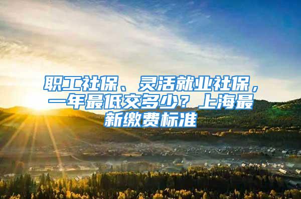 職工社保、靈活就業(yè)社保，一年最低交多少？上海最新繳費(fèi)標(biāo)準(zhǔn)