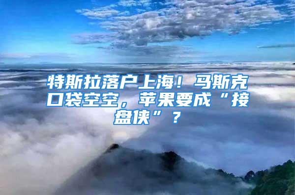 特斯拉落戶上海！馬斯克口袋空空，蘋果要成“接盤俠”？