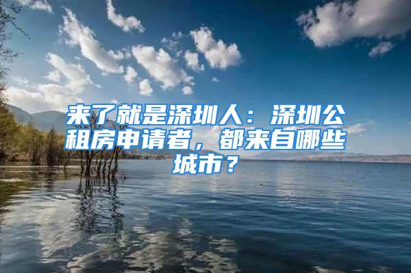 來了就是深圳人：深圳公租房申請者，都來自哪些城市？