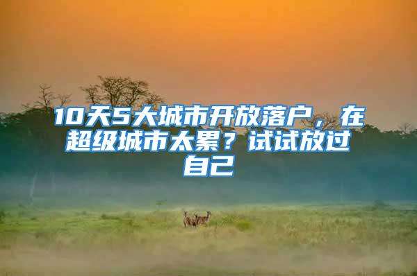 10天5大城市開(kāi)放落戶，在超級(jí)城市太累？試試放過(guò)自己