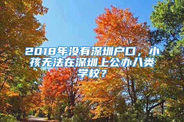 2018年沒有深圳戶口，小孩無法在深圳上公辦八類學(xué)校？