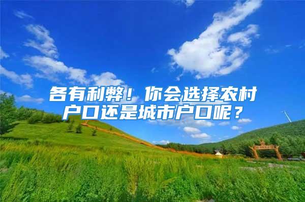 各有利弊！你會(huì)選擇農(nóng)村戶口還是城市戶口呢？