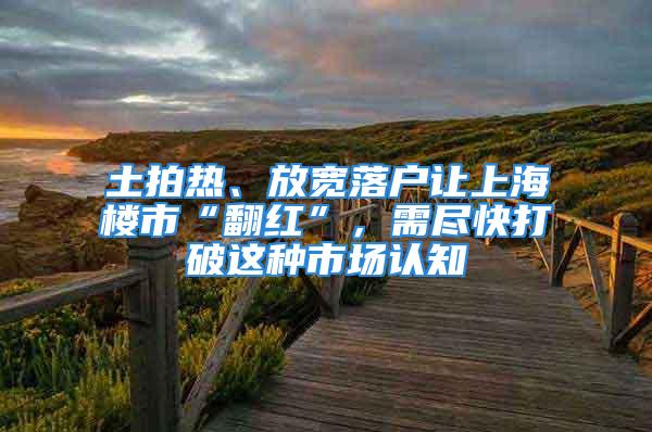 土拍熱、放寬落戶讓上海樓市“翻紅”，需盡快打破這種市場認知