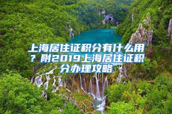 上海居住證積分有什么用？附2019上海居住證積分辦理攻略