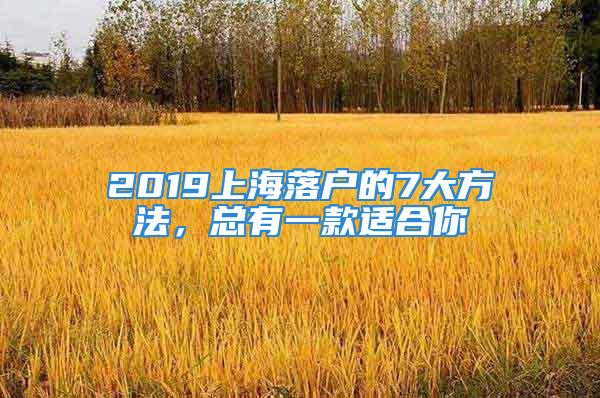 2019上海落戶的7大方法，總有一款適合你