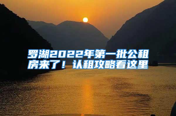 羅湖2022年第一批公租房來了！認(rèn)租攻略看這里→