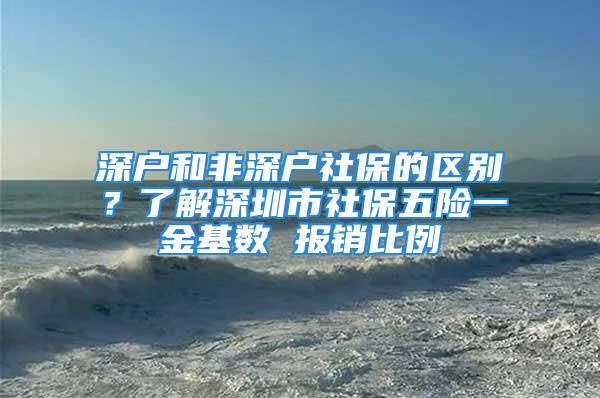 深戶和非深戶社保的區(qū)別？了解深圳市社保五險一金基數(shù) 報銷比例