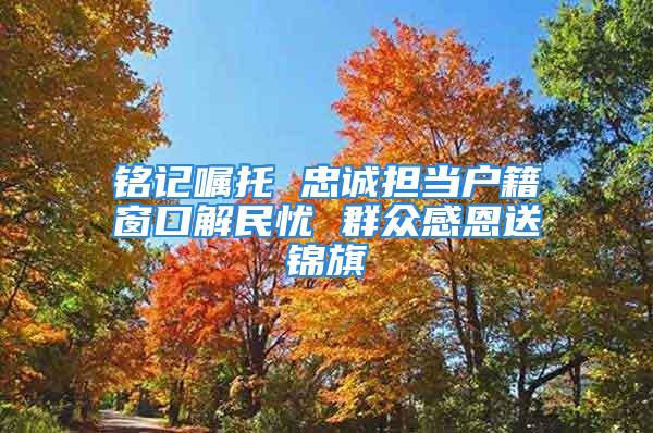 銘記囑托 忠誠擔(dān)當(dāng)戶籍窗口解民憂 群眾感恩送錦旗