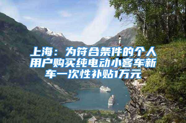 上海：為符合條件的個人用戶購買純電動小客車新車一次性補貼1萬元