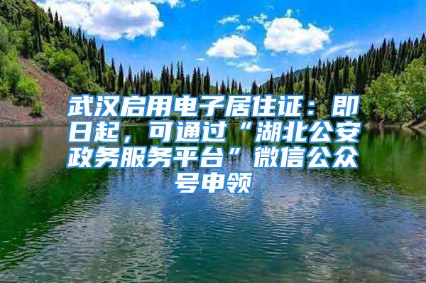 武漢啟用電子居住證：即日起，可通過(guò)“湖北公安政務(wù)服務(wù)平臺(tái)”微信公眾號(hào)申領(lǐng)