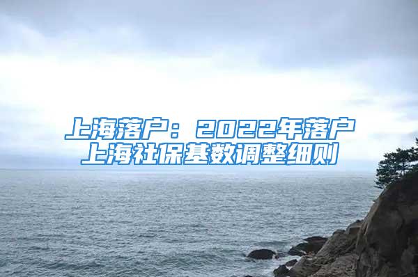 上海落戶：2022年落戶上海社?；鶖嫡{整細則