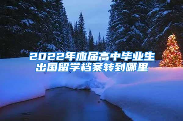 2022年應屆高中畢業(yè)生出國留學檔案轉到哪里