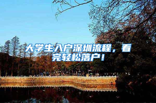 大學(xué)生入戶深圳流程，看完輕松落戶！