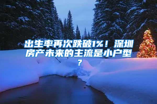 出生率再次跌破1%！深圳房產(chǎn)未來的主流是小戶型？