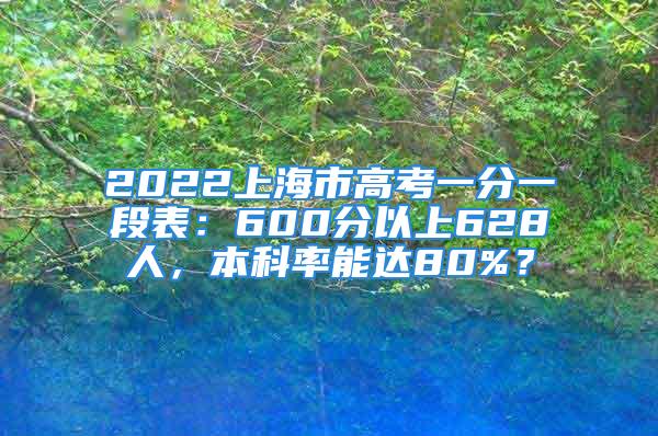 2022上海市高考一分一段表：600分以上628人，本科率能達(dá)80%？