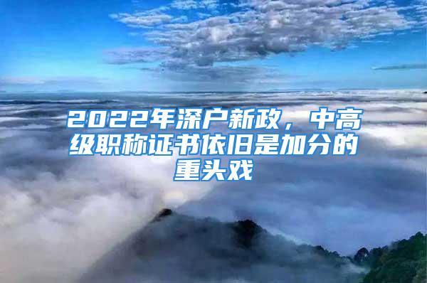 2022年深戶新政，中高級(jí)職稱證書(shū)依舊是加分的重頭戲