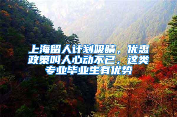 上海留人計劃吸睛，優(yōu)惠政策叫人心動不已，這類專業(yè)畢業(yè)生有優(yōu)勢