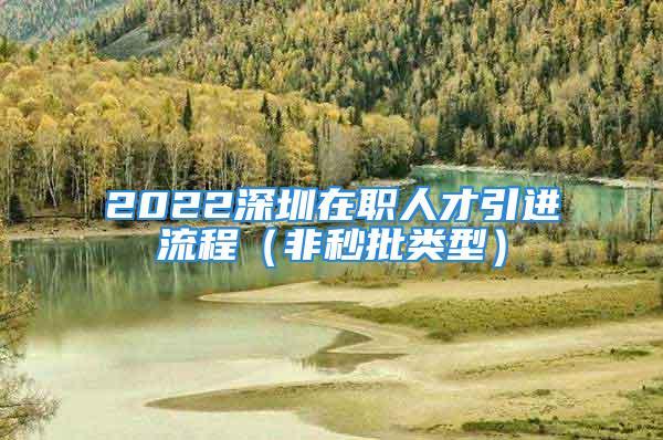 2022深圳在職人才引進流程（非秒批類型）