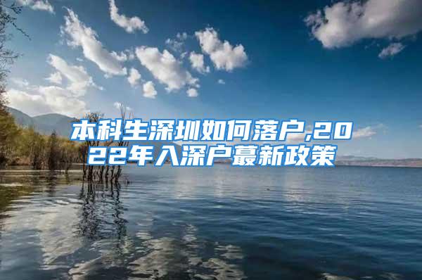 本科生深圳如何落戶,2022年入深戶蕞新政策