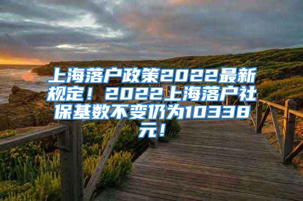 上海落戶政策2022最新規(guī)定！2022上海落戶社?；鶖?shù)不變?nèi)詾?0338元！