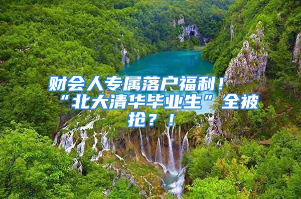 財會人專屬落戶福利！“北大清華畢業(yè)生”全被搶？！