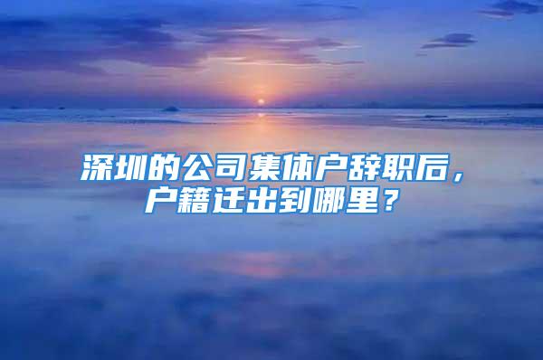 深圳的公司集體戶辭職后，戶籍遷出到哪里？