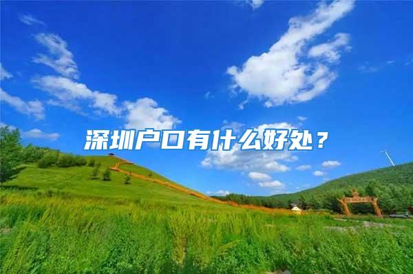 深圳戶口有什么好處？