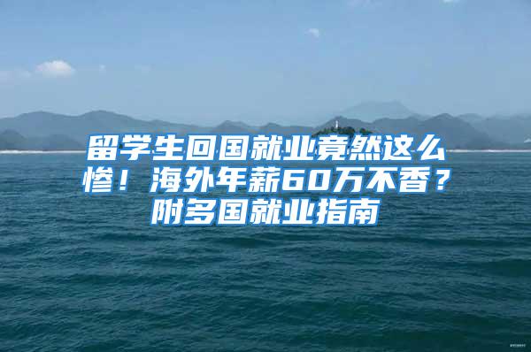 留學生回國就業(yè)竟然這么慘！海外年薪60萬不香？附多國就業(yè)指南