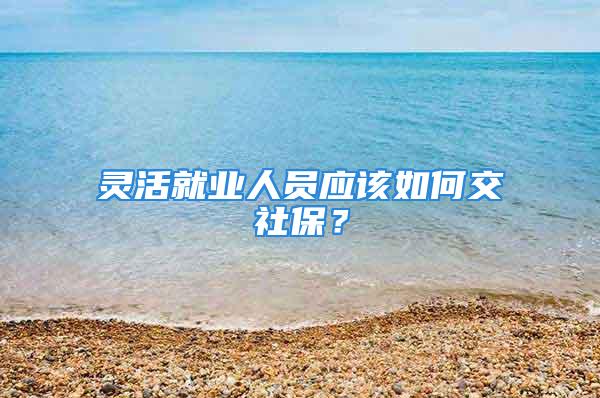 靈活就業(yè)人員應(yīng)該如何交社保？