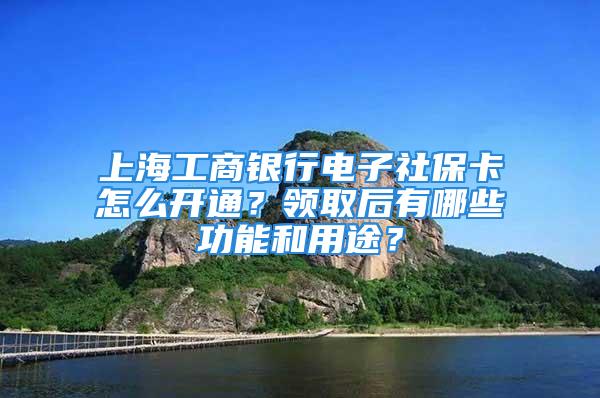 上海工商銀行電子社?？ㄔ趺撮_通？領取后有哪些功能和用途？