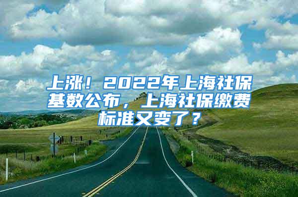 上漲！2022年上海社保基數(shù)公布，上海社保繳費標準又變了？