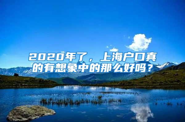 2020年了，上海戶口真的有想象中的那么好嗎？