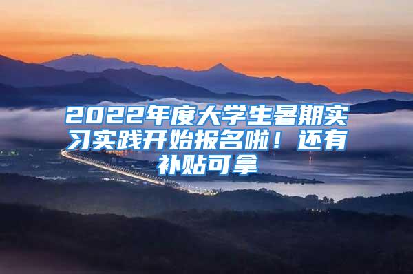 2022年度大學(xué)生暑期實(shí)習(xí)實(shí)踐開始報(bào)名啦！還有補(bǔ)貼可拿→