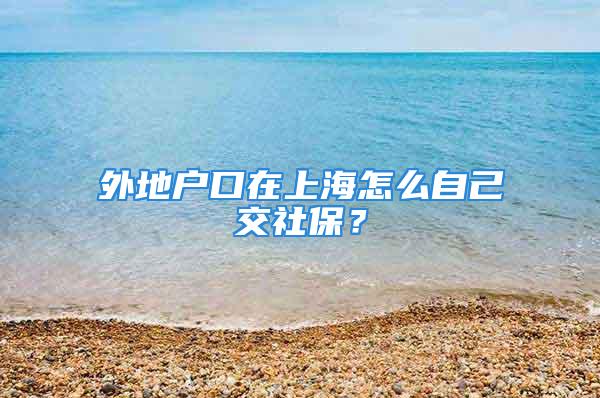 外地戶口在上海怎么自己交社保？