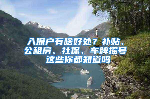 入深戶有啥好處？補(bǔ)貼、公租房、社保、車牌搖號 這些你都知道嗎