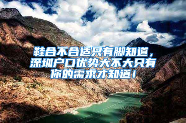 鞋合不合適只有腳知道，深圳戶口優(yōu)勢大不大只有你的需求才知道！