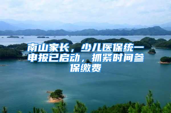 南山家長，少兒醫(yī)保統(tǒng)一申報(bào)已啟動(dòng)，抓緊時(shí)間參保繳費(fèi)