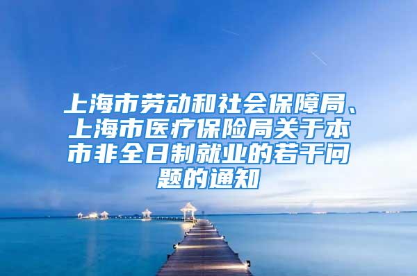 上海市勞動和社會保障局、上海市醫(yī)療保險局關(guān)于本市非全日制就業(yè)的若干問題的通知