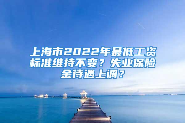 上海市2022年最低工資標準維持不變？失業(yè)保險金待遇上調(diào)？