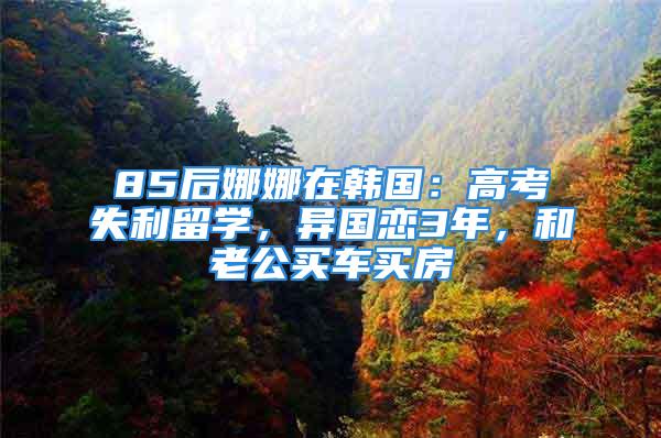 85后娜娜在韓國(guó)：高考失利留學(xué)，異國(guó)戀3年，和老公買車買房