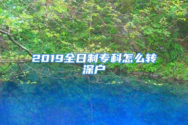 2019全日制?？圃趺崔D(zhuǎn)深戶