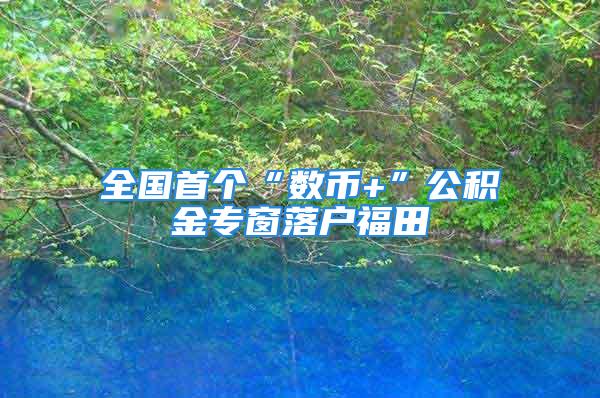 全國首個“數(shù)幣+”公積金專窗落戶福田